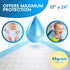 100 Pack,Disposable 17x24 Inches Healqu Baby Changing Pad Liners - Super Soft, Absorbent and Waterproof - Mess-Free