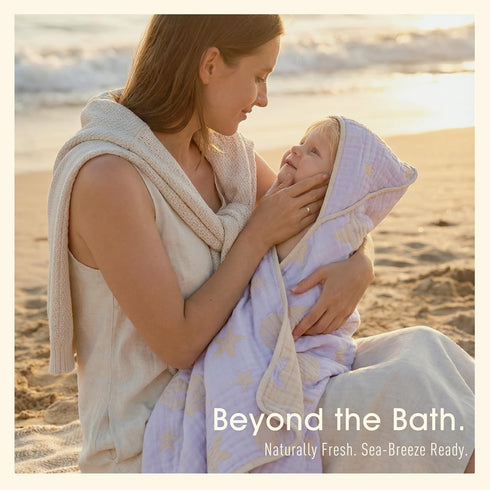 32 32 Inches, Ultra-Soft Muslin Baby Towel - x Ideal for Bath & Beach, Suitable for Both Boys & Girls from Newborns