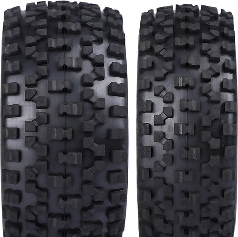 12mm Hex 2.2'' Pre-Glued RC Buggy Wheels and Tires, Out Dia. 3.5'' for 1/10 1/12 1/14 1/16 Off-Road RC Buggy Truck