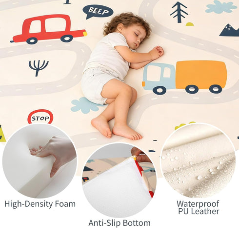 Ressainic 1.3" 50x50 Thick Baby Play Mat for Floor, Playpen Mat for Toddlers Infant Kids, Ultra Soft Support Cushioned