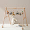 Wooden Baby Gym with 6 Gym Toys, Detachable Wooden Play Gym Frame