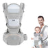 Baby Carrier with Hip Seat, Multi-Functional 9 in 1 Baby Wrap Carrier