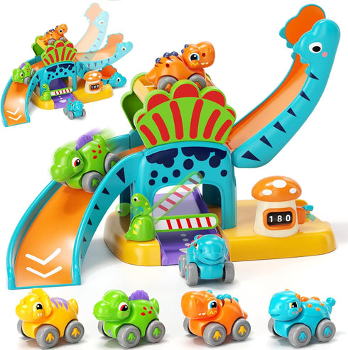 Lehoo Castle Toys for 1 Year Old Boys, Dinosaur Slide with 4
