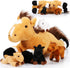 Lenwen 5 Pcs Horse Stuffed Animals 18 Inches Large Mommy Horse Plush