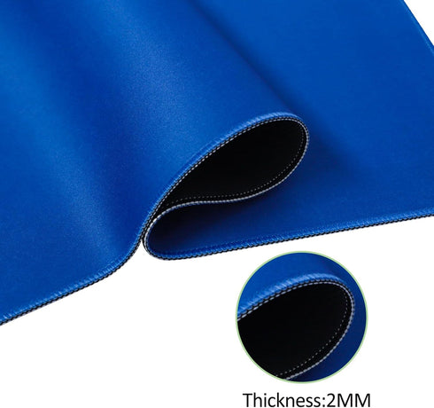 (Blue,31.5 inches), Large Mahjong Mat with Black Carrying Bag Anti Slip and Noise Reduction Table Cover for Mahjong