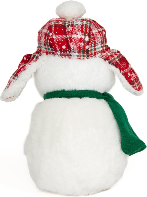 13" Animated Plush Snowman |Christmas Cheer Charlie - Claps Hands and Ears Flap to Song - If You're Happy for Xmas Clap