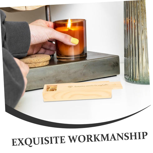 Wooden Pregnancy Test Keepsake Box with Lid Genuine Footprint Design Newborn Announcement Storage Case for Mementos