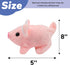 Hopearl Walking Piggy Pet Interactive Crawling Piglet, Electronic Plush Toy for Toddlers, Pink 8''