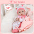 18-inch Set 3+, Aori Reborn Baby Dolls Lifelike - Real Life Newborn Girl with Ultra-Realistic Handcrafted Details