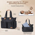 17 Lekebaby Diaper Bag Tote - Pockets Large Travel Diaper Waterproof Tote with Portable Changing Pad, Mom Crossbody
