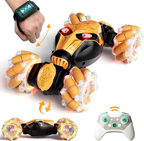 Gesture Sensing RC Car - Hand Controlled Remote Control LED Car Toys for Kids 6-12 Years Old