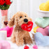 Dog Plush Stuffed Animal Puppy Dog with a Heart I Woof You Gifts Cute Heart Dog Toys for Girls Boys Couple Mom Birthdays Wedding Christmas Valentine's Day 11.8 Inch