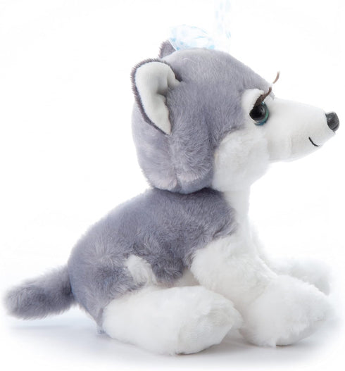 The Petting Zoo Lash'z Husky Stuffed Animal, 10 inches Plush Toy Gifts for Girls, Husky Dog