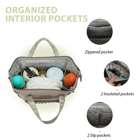 Backpack, FHELAD Small Diaper Bag Toddler Diaper Bags Waterproof Multi-Function Newborn Baby Stylish Mini Tote