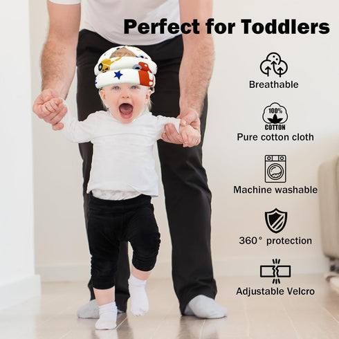 Baby Head Protector Helmet for Crawling Walking, Adjustable Soft Cushion Infant Safety Cap for Learning