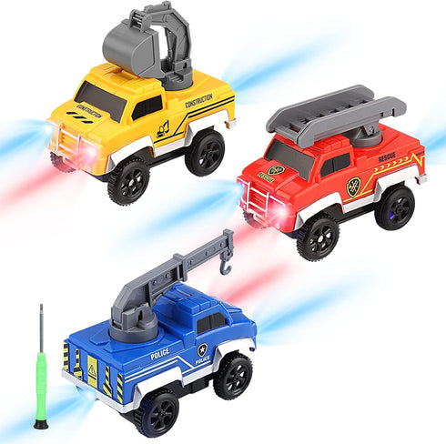 Tracks Cars Replacement - Toy Cars for Magic Tracks, Glow in the Dark Racing Car Track Accessories