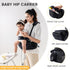 Ergonomic Baby Hip Carrier-Baby Waist Stool with Adjustable Strap and Chest Harness Huge Storage Enhanced Lumbar