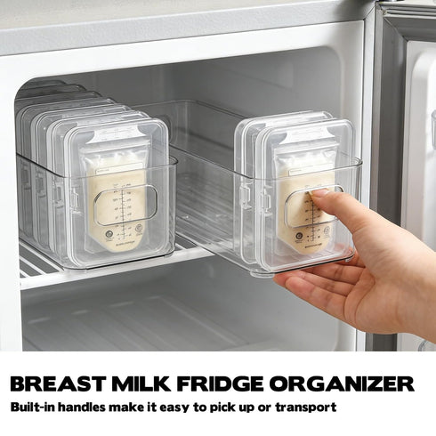 Wopgrty Breastmilk Storage Container, Freezer Flattener Kit, Breastmilk Storage Container, Plastic Storage Bins