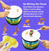 8-inch 2 Crafteem Floor Tom Drum for Kids Percussion Instrument Music Drum with Mallets and Color Maracas for Baby