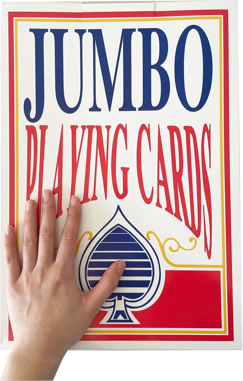 Yuanhe Jumbo Large Playing Cards - Oversized Full Deck for Casino Party Decorations, 10.5x14.5 inch
