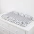 NoJo Love You to The Moon - Grey and White Elephant and Giraffe Plush Changing Pad Cover