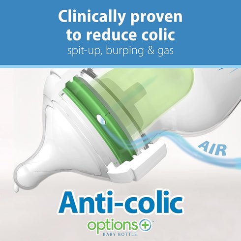 Set Dr. Brown's Anti-Colic Options+ Wide-Neck Baby Bottle with Formula Mixing Pitcher