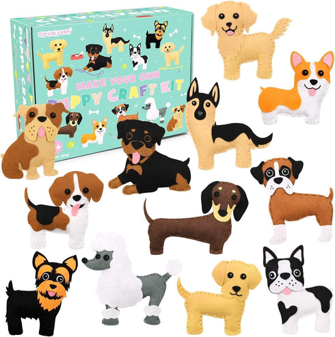 CiyvoLyeen Puppy Sewing Kit for Kids Fun Plush Toy Sewing for Girls
