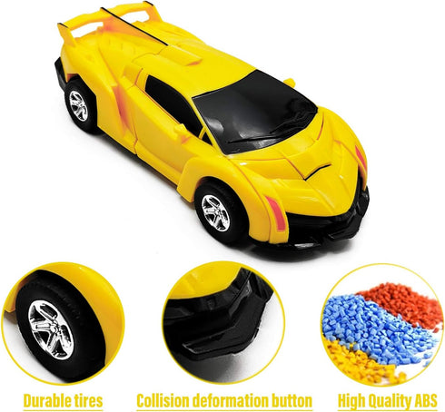 Present for 3-6 Year Old Boys | Transforming Cars Toys for 3-8 Year Old Boys | Friction Powered Truck Toys for Kids