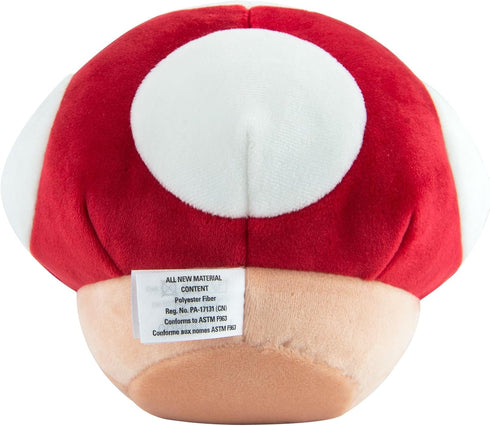 Club Mocchi-Mocchi Mario Kart Plush, Red Mushroom Plushie, Squishy Mario Toys and Cute Stuffed Animals, 6 Inch