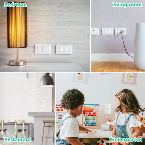 Baby Proofing Outlet Covers with Hidden Handle, 32 Pack Child Proof 3-Prong Electrical Outlet Safety Plug Covers