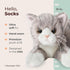 Bearington Collection Plush Cat, 15-in, Realistic Stuffed Toy, Grey