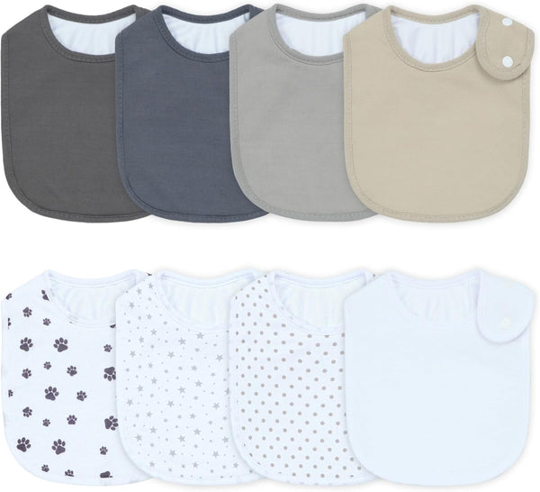 Waterproof Baby Bibs for Boys & Girls Soft and Absorbent Bandana Drool