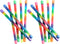 JA-RU Glitter Wand Girls Rainbow Baton Toy (12 Baton) 12 Inch Wand