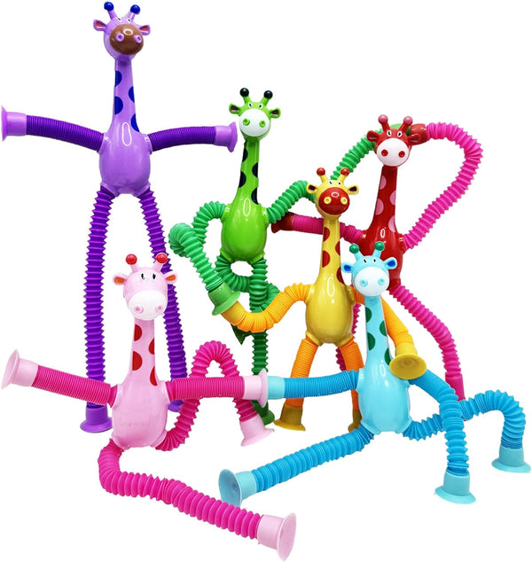 xinkentoo Telescopic Suction Cup Toy, Pop Tube Sensory Fidget Toys for Autism, Airplane