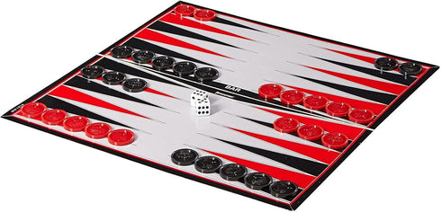 Pressman Chess / Checkers / Backgammon - 3 Games in One with Full Size Staunton Pieces, 15.62 x 8.00 x 1.50 Inches