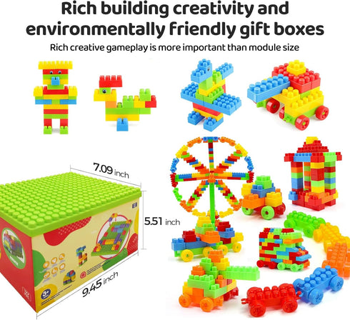 LOGBAY 2025 177 3+, Set 2board+177psc (177psc+1board Latest PCS Large Building Blocks for Toddlers Ages Big Bricks