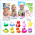 24 Packs Swimming Baby Bath Light Up Toys, Floating Rubber Animal Toys for Toddlers Infant Kids Boys Girls Flashing