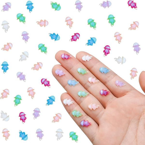 HOMICO 200 Pieces Mini Jellyfish Decor for Crafts Dollhouse Miniatures Tiny Jelly Fish