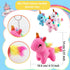 16 Pack Mini Plush Unicorn Toys, Small Stuffed Unicorn Keychain Toys Bulk for Christmas Birthday Wedding Favors