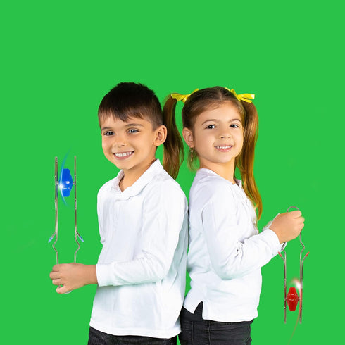 6 Packs Retro Light Up Gyro Wheels, Flashing Gyro Wheel Rail Twirler Gift for Boys and Girls