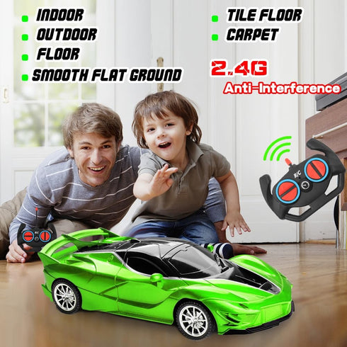 Yomwet 2.4GHz 2 4-7 8-12(Green) RC Cars - Remote Control Car for Kids, Sport Racing Hobby Electric High Speed Drift