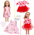 10 Sets 17 18 Inch Set MSYO Doll Clothes for - Dolls, Diverse Outfits (Floral, Polka Dot, Unicorn) & Accessories