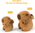 Ditucu Cute Capybara Plush with Hamburger Backpack, 9 Inch Capibara Stuffed Animal Toys for Kids