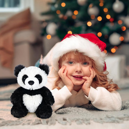 SuzziPals Heatable & Coolable Panda Stuffed Animals, Cute Microwavable Heating Pad Plushies for Soothing