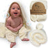 Little Shoots Baby Co. Baby Bath Towel with Hood and Washcloth Set, 100% Organic Rayon Made