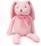 100% Organic Cotton Baby Toys, Pink Bunny Rabbit Stuffed Animal for Newborn, 7.1"