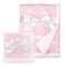 American Baby Company Heavenly Soft Chenille Sherpa Blanket Set, 3D Pink Cloud for Girls