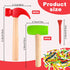 AIHSUMC 10 Hammer 100 Hammer Hammers Pcs Kids Wooden Toy with Pcs Colorful Wood Golf Tees, Small Plastic Simulation