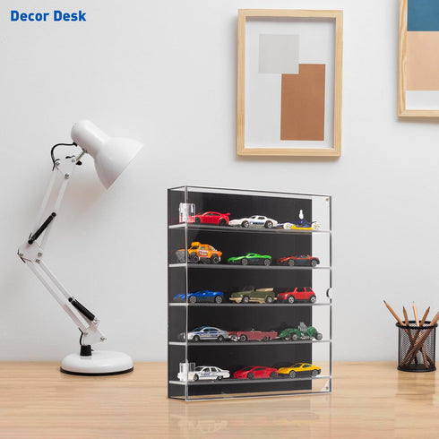 5-Tier (5-Tiers) KISLANE Acrylic Toy Car Storage, Toy Cars & Matchbox Cars Display Case, Transparent Toy Car Case