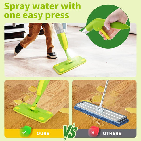 Set,Real Set Kids Spray Mop, Fun & Functional Toddler Mop Cleaning Working Mini Mop, Pretend Play Toy Includes Spray
